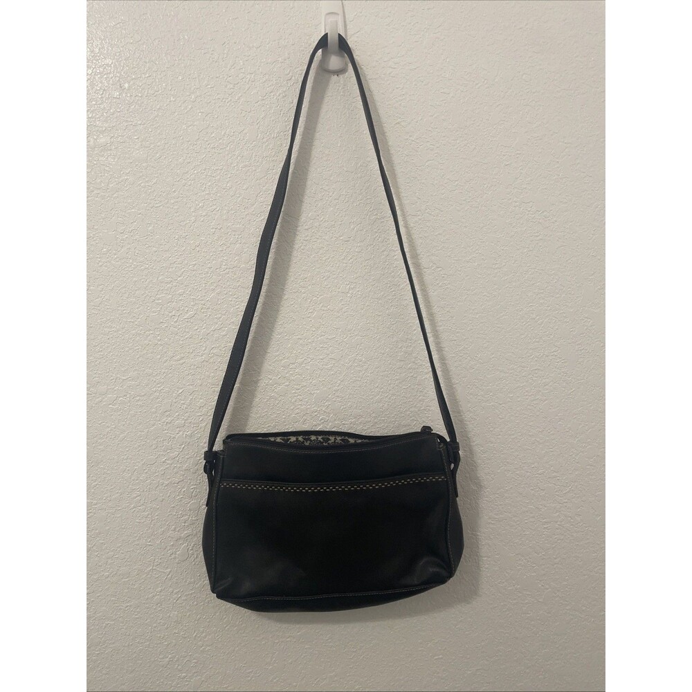 Vintage Liz Claiborne Black Handbag Purse Crossbody Shoulder Bag Classic Clean